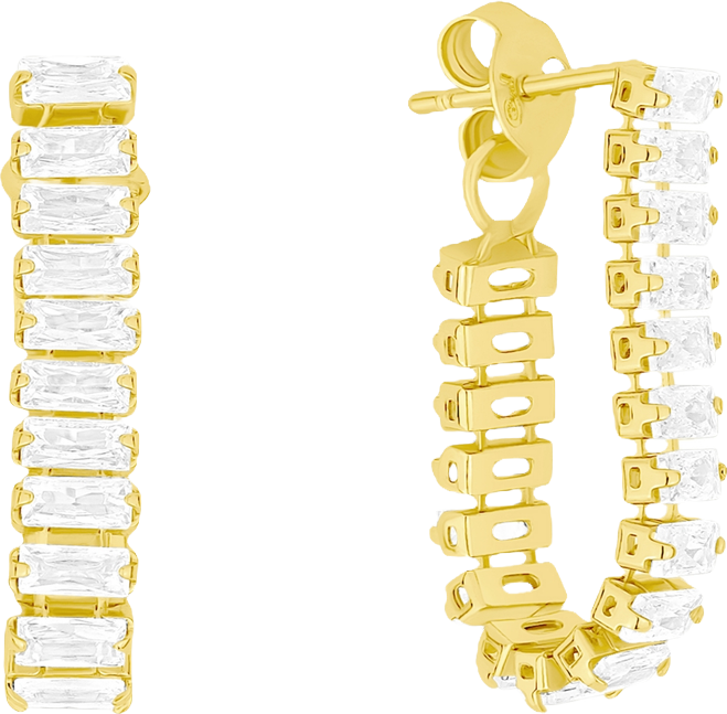 Crystal Drop Front/Back Post Earrings