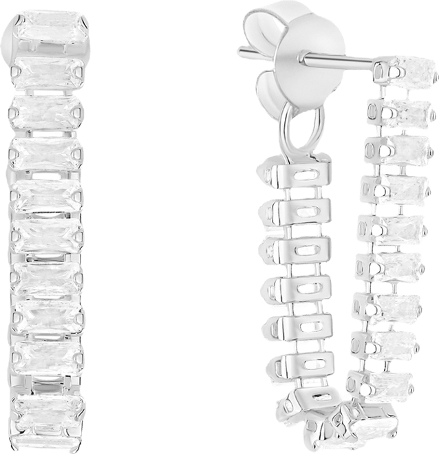 Crystal Drop Front/Back Post Earrings