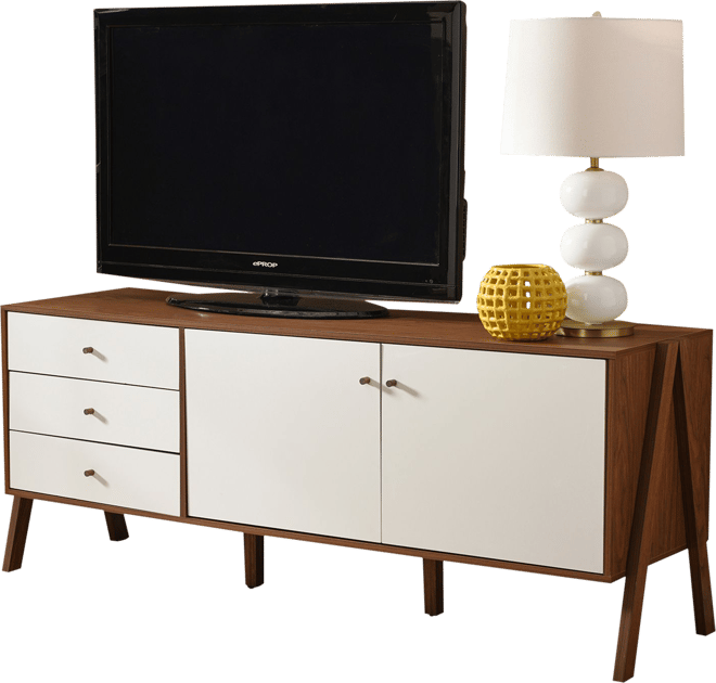 Baxton Studio Harlow Mid Century Modern Scandinavian Sideboard Cabinet