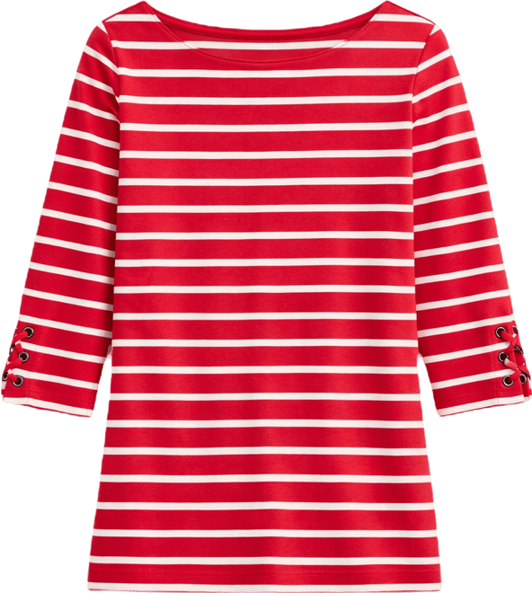 Petite Tie-Detail Boat Neck Tunic Top, Macy's Exclusive
