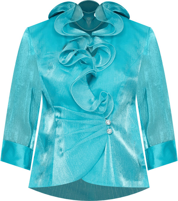 Women's Ruffle Neck Chiffon Top