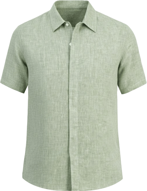Men's Point Collar Linen Shirt