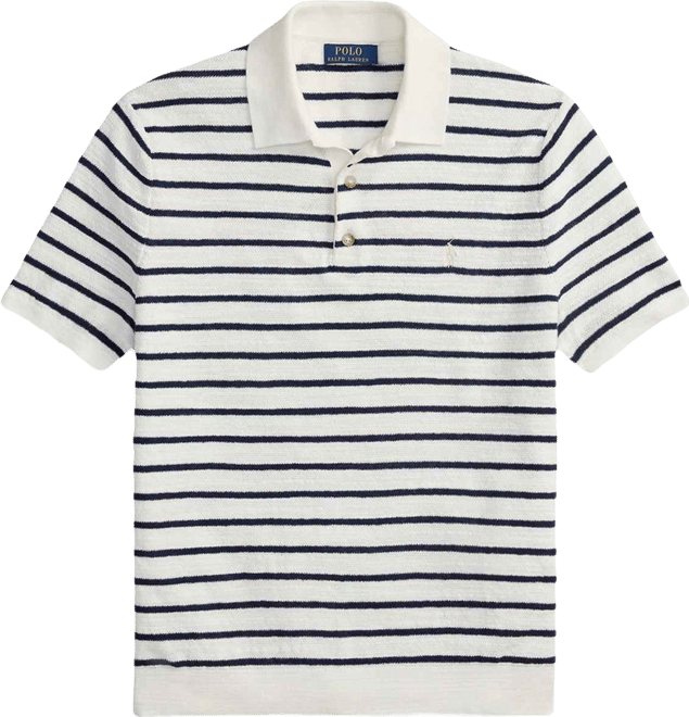 Men's Short-Sleeve Polo Collar Sweater