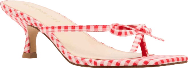 Charlotte Kitten-Heel Bow Dress Sandals