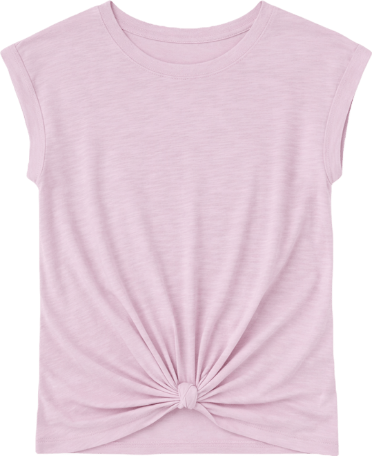 Women's Knot-Front Crewneck Muscle Tee