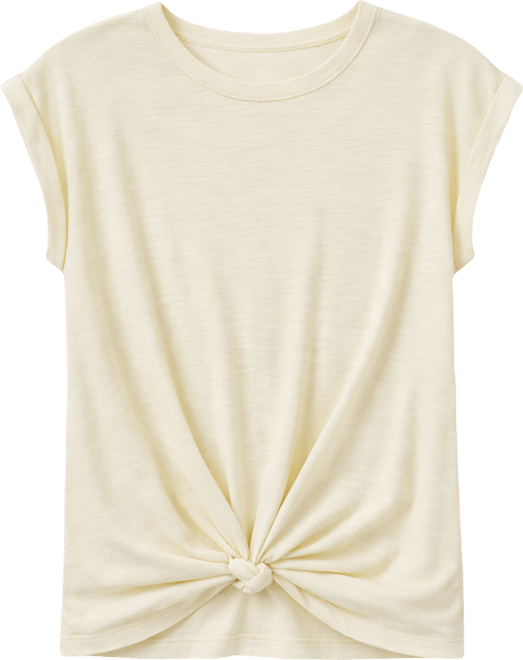 Women's Knot-Front Crewneck Muscle Tee