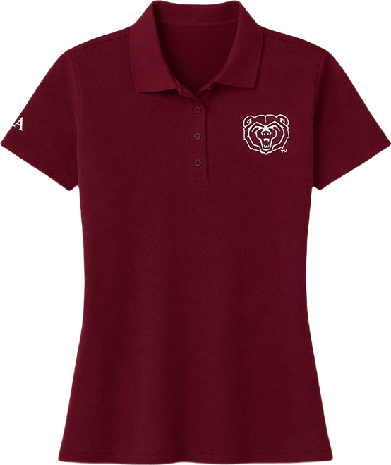 Women's Maroon Missouri State University Bears Legacy Pique Polo Shirt