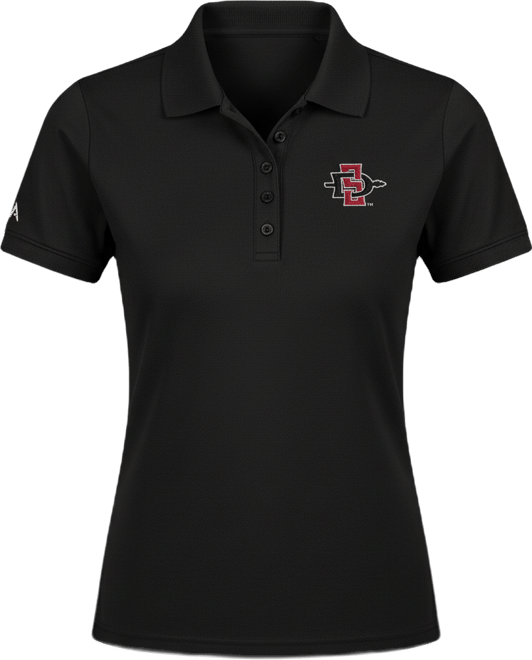 Women's Black San Diego State Aztecs Legacy Pique Polo Shirt