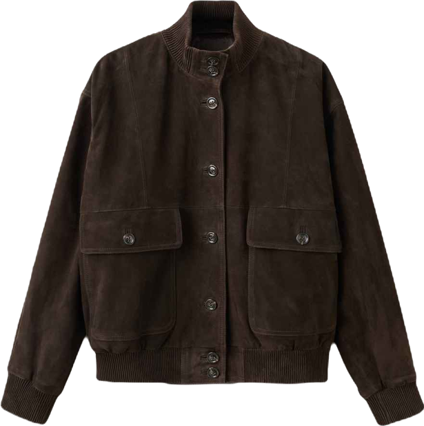 Women's Buttoned Suede Jacket