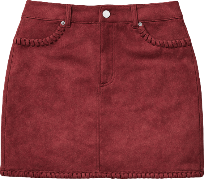 Women's Faux-Suede Woven Mini Skirt, Macy's Exclusive