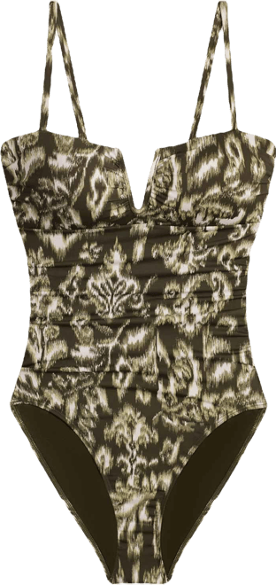 Women's V-Wire Over-The-Shoulder One-Piece Swimsuit