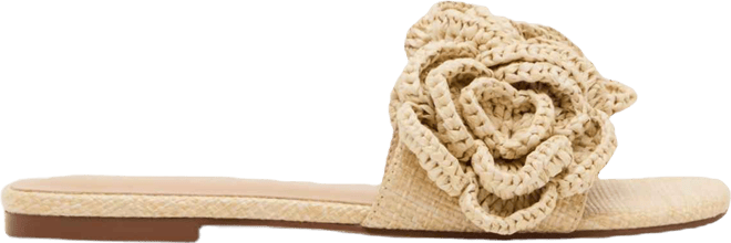 Women's Marisol Raffia Flower Slide Sandals