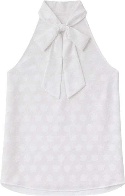 Women's Tie-Neck Sleeveless Blouse