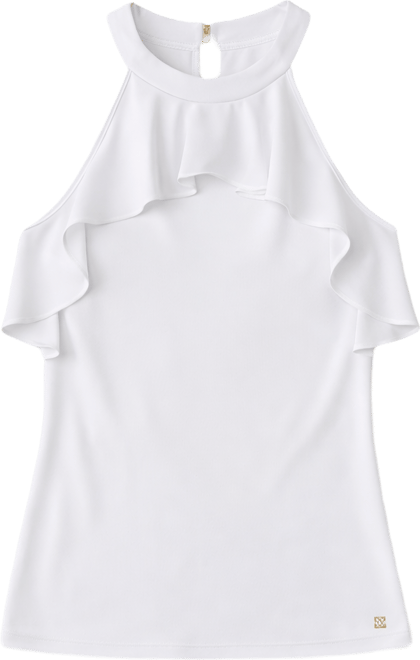 Women's Halter Neck Ruffle Tank Top