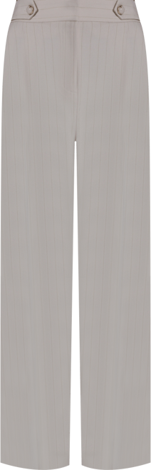 Women's Pinstripe Pleated Mid Rise Pants