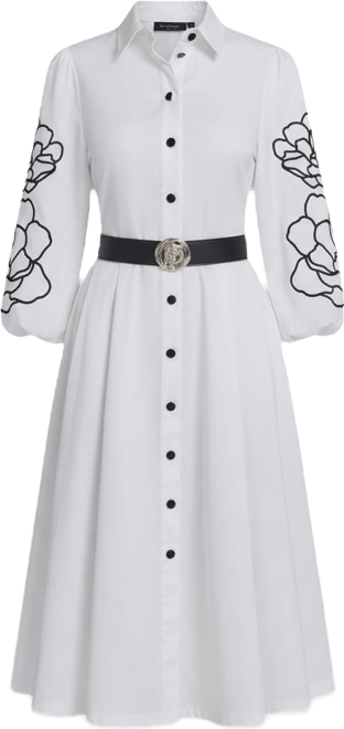 Women's Collared Button Up Dress