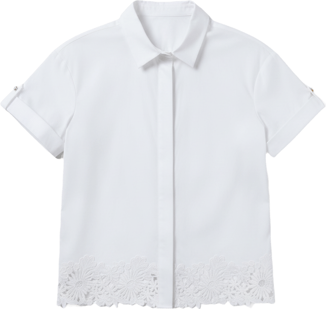 Women's Collared Short-Sleeve Blouse
