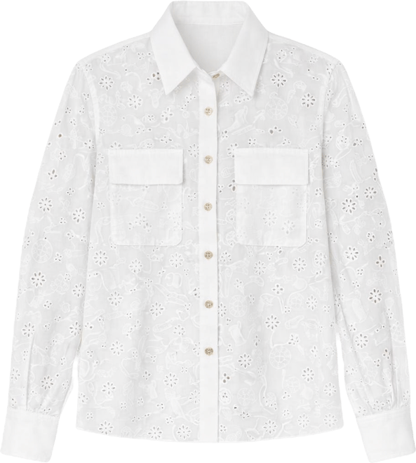 Women's Collared Long-Sleeve Blouse