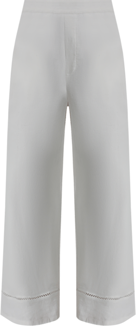 Petite High Rise Pull-On Wide Leg Ankle Pants