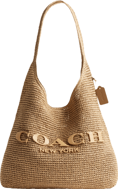 Brooklyn Weave Straw Large Shoulder Bag