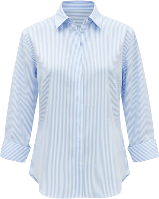Women's Fluid Preppy Mix Long-Sleeve Shirt