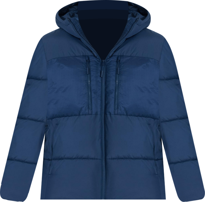 Men's down jacket with synthetic filling