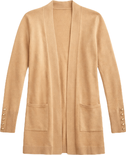 Women's Button-Sleeve Flyaway Cardigan Sweater