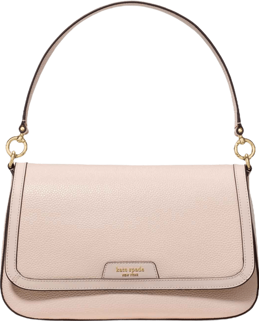 Hudson Small Pebbled Leather Flap Shoulder Bag