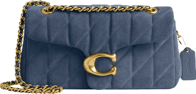 Quilted Tabby Medium Suede Shoulder Bag 26