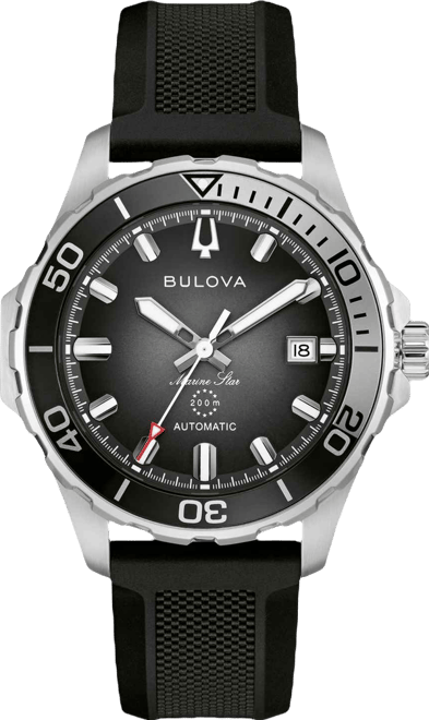 Men's Marine Star Series B Automatic Black Silicone Rubber Watch 45mm