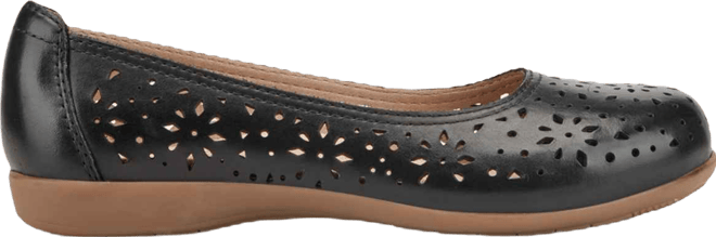 Women's Bentlee Cutout Leather Slip-On Ballet Flats
