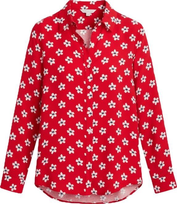 Women's Button-Front Crepe Shirt, Created for Macy's