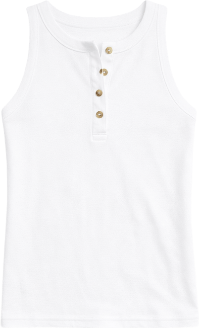 Women's Gold-Tone Button Tank Top
