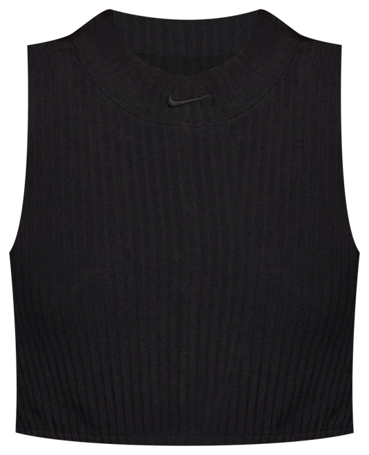 Nike Sportswear Chill Rib Débardeur court ajusté et à col montant pour femme