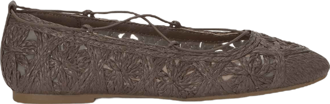 Women's Tennyr Laced Criss-Cross Strap Raffia Ballet Flats