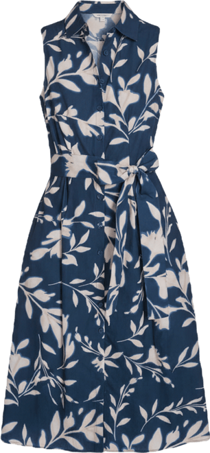 Women's Collared Floral Midi Dress