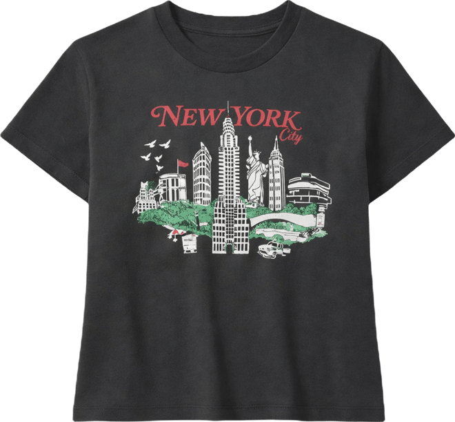 Women's Crew Neck Graphic Print T-Shirt