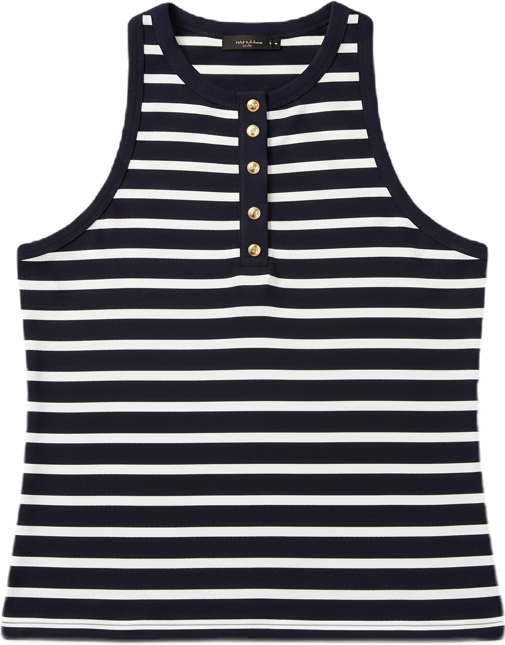 Women's Gold-Tone Button Tank Top