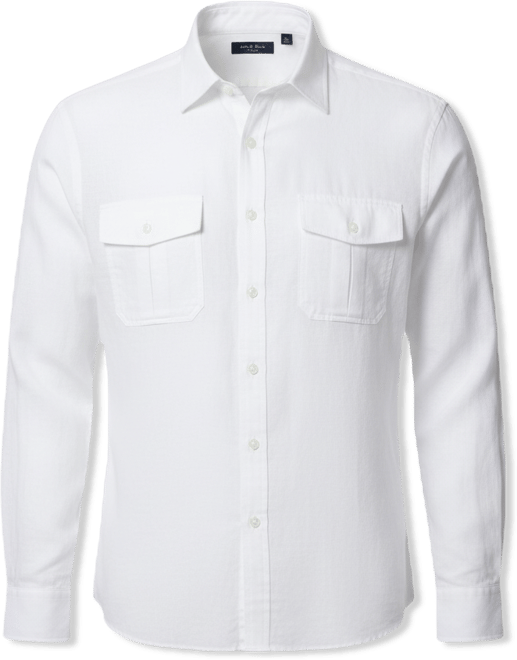 Jos. A. Bank Tailored Fit Double Pocket Linen Blend Button Up