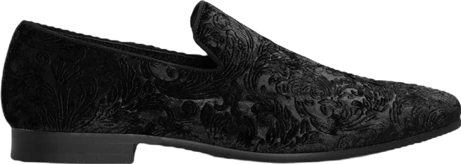 Moretti Broderick III Paisley Formal Loafers, Black | Formal Shoes