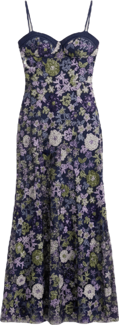 Juniors' Floral Sequin Gown, Macy's Exclusive