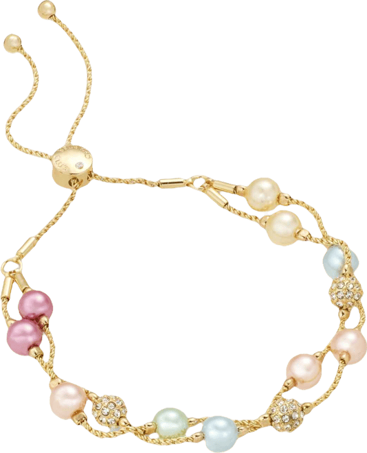 Pave Fireball & Imitation Pearl Slider Bracelet, Macy's Exclusive