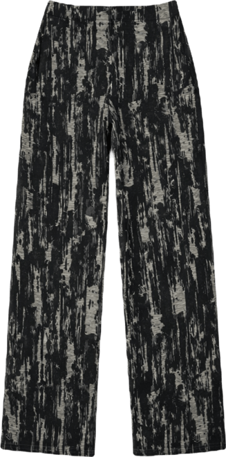 Women's Abstract Print Wide-Leg Jeans