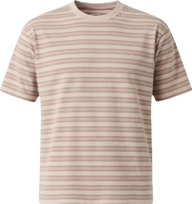 Men's Red Tab Vintage Short Sleeve Striped Crewneck T-Shirt