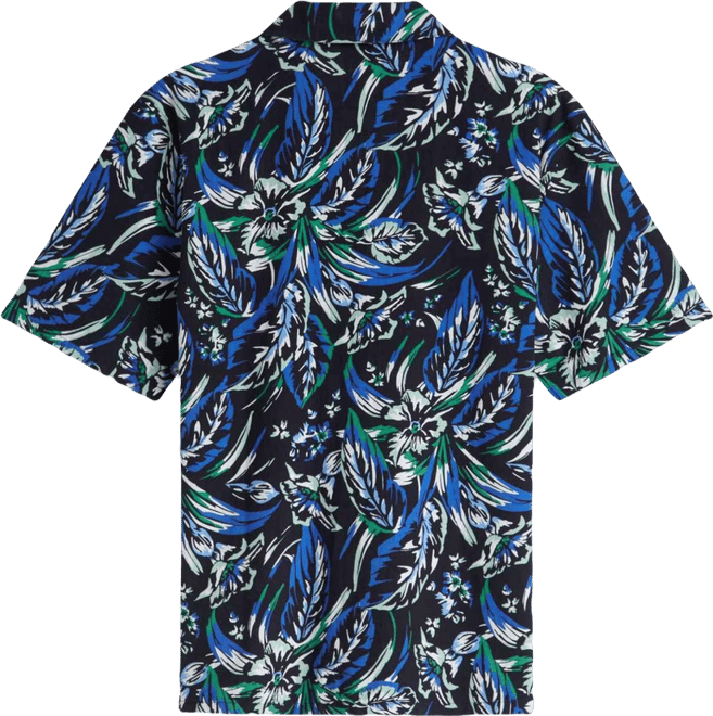 Men's Short Sleeve Floral Print Woven Shirt