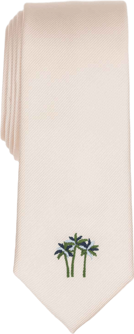 Men's Palm Print Solid Tie, Macy's Exclusive
