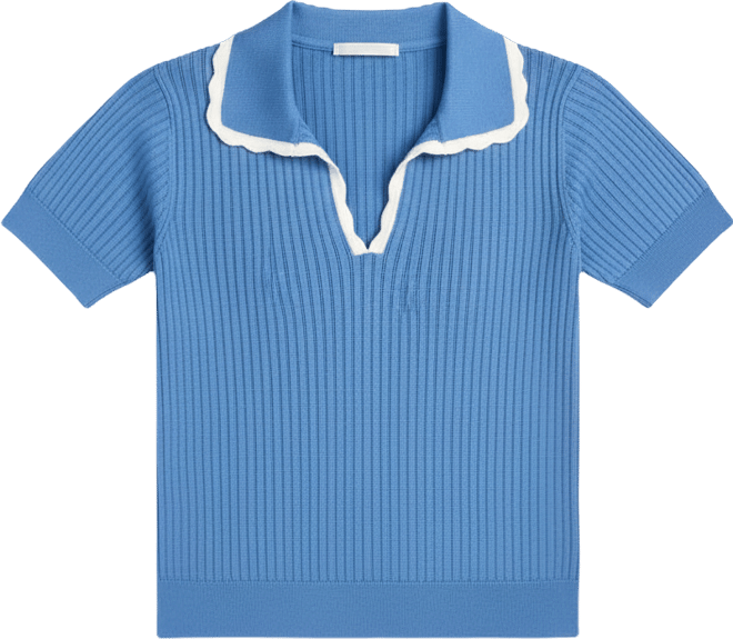 Juniors' Short-Sleeve Polo Sweater