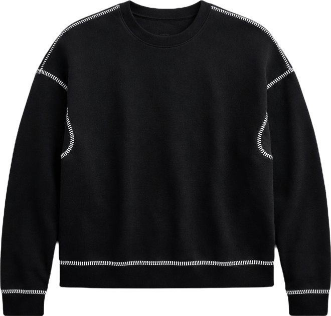 Trendy Plus Size Whipstitch Long-Sleeve Sweatshirt, Macy's Exclusive