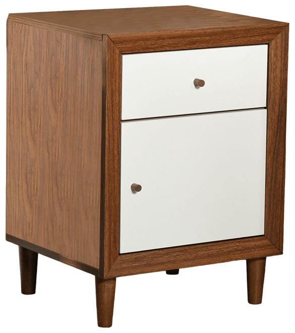 Baxton Studio Harlow Mid Century Modern Scandinavian Nightstand