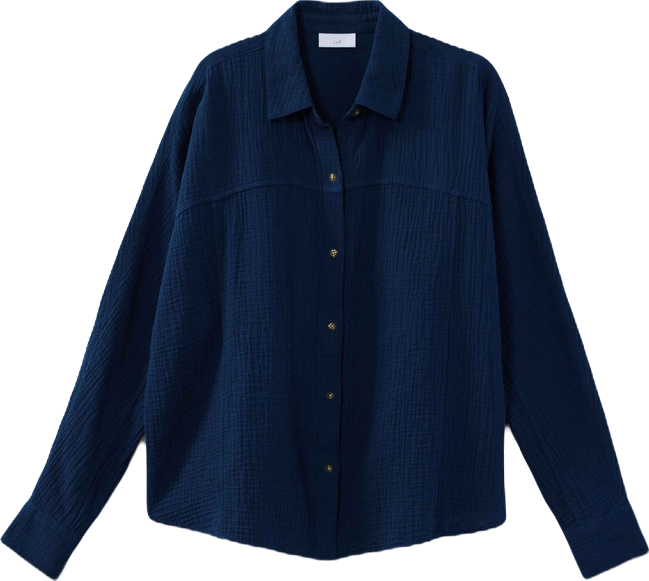 COTTON-GAUZE DOLMAN-SLEEVE SHIRT | JJill